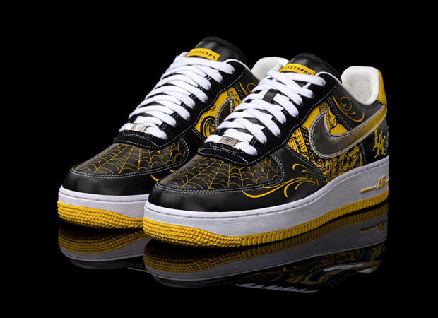 The Nike Sportswear x Livestrong x Mister Cartoon Air Force 1 will launch at 